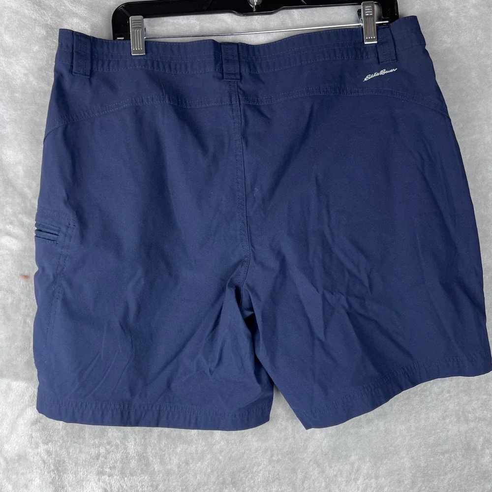 Eddie BauerShorts Womens 14 Navy Blue Hiking Cargo Stretch Outdoor - Picture 8 of 10